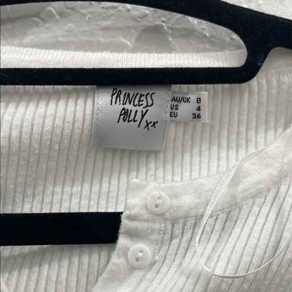 Princess Polly White Long Sleeve Crop Sweater - Picture 4 of 5